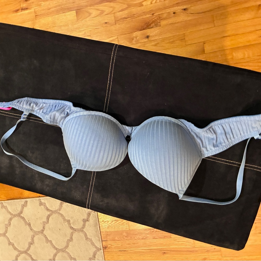 La SENZA Light Blue Ribbed Bra
